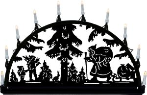 Außenschwibbogen aus Metall, Motiv - Santa Claus - 1,00 x 0,50 m Außenschwibbogen aus Metall, Motiv - Santa Claus - 1,00 x 0,50 m