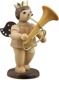 Engel mit Tuba - mit Krone, natur