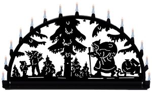 Außenschwibbogen aus Metall, Motiv - Santa Claus - 1,50 x 0,75 m Außenschwibbogen aus Metall, Motiv - Santa Claus - 1,50 x 0,75 m