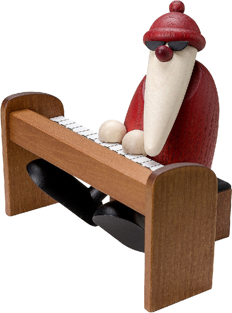 Weihnachtsmann am Piano - braun