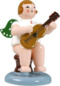 Engel mit Gitarre, sitzend, ohne Krone Engel mit Gitarre, sitzend, ohne Krone