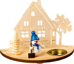 Teelichthalter Schneemann - Blau Teelichthalter Schneemann - Blau