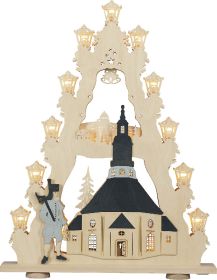 Lichterspitze Seiffner Kirche, 15 flg. Lichterspitze Seiffner Kirche, 15 flg.
