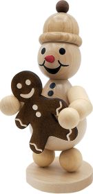 Schneemann mit Pfefferkuchenmann, mittel