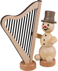 Schneemannmusikant - Harfe