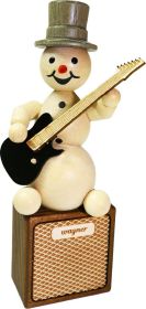 Schneemannmusikant mit E-Gitarre