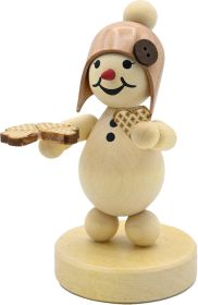 Schneemädchen mit Waffel