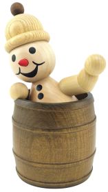 Schneemann Junior im Fass, mittel