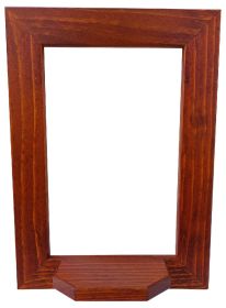 Wandrahmen hoch mit Podest braun - 33 x 24 cm Wandrahmen hoch mit Podest braun - 33 x 24 cm