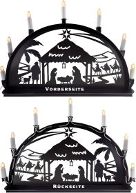 Metallschwibbogen, Motiv - Christi Geburt Metallschwibbogen, Motiv - Christi Geburt