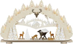 LED Lichterbogen Rehe im Wald, 15 flg. LED Lichterbogen Rehe im Wald, 15 flg.