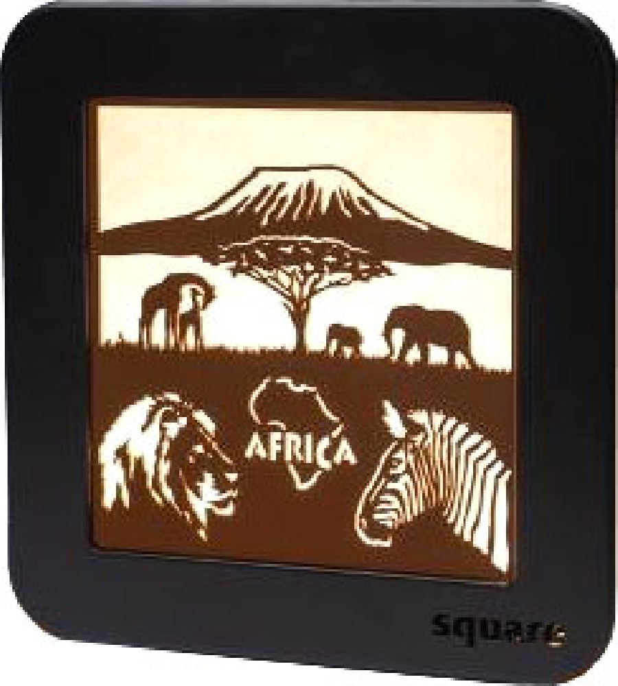 Square Wandbild LED - Afrika