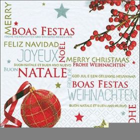 Weihnachtliche Tischservietten X-mas Greetings