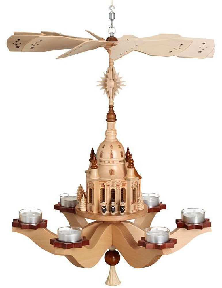 Hängepyramide Dresdner Frauenkirche für 6 Teelichter