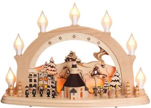 Schwibbogen Seiffner Kirche mit Innenbeleuchtung Schwibbogen Seiffner Kirche mit Innenbeleuchtung